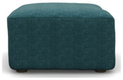 Heart of House Chedworth Fabric Footstool - Teal
